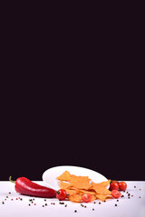 white, background, food, delicious, gourmet, cuisine, tasty, fresh, snack, healthy, dessert, cooking, crispy, crisp, ingredient,explosion, crisps, fries, sauce, heap, potato, snacks, crunches, fast fo