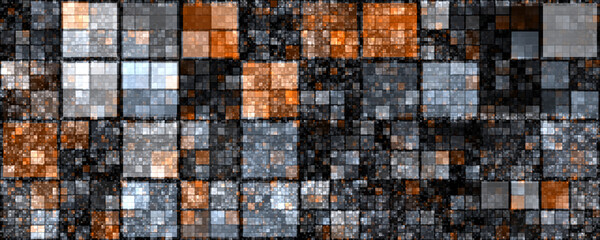 Poster - Fantastic abstract square panorama background design illustration
