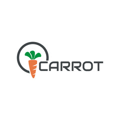 Wall Mural - illustration vector graphic of fresh carrot logo with green leaves, perfect for vegetable, food, vegetarian, farm, garden, etc.