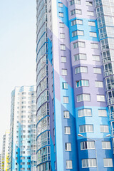 Wall Mural - apartment building, windows on colorful building