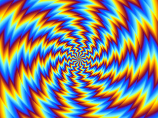 Wall Mural - pulsing fiery spirals. optical illusion of movement.