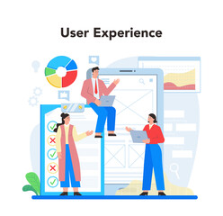 Poster - UX UI designer concept. App interface improvement. User interface