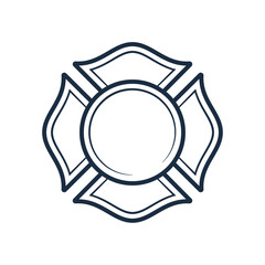 Wall Mural - firefighter maltese cross icon. clipart image isolated on white background