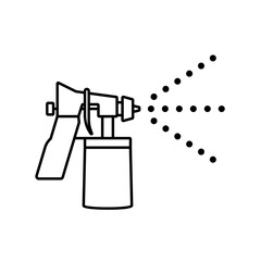 Wall Mural - spray tan gun outline icon. clipart image isolated on white background