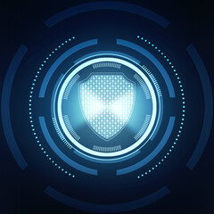 Poster - 2d illustration Security concept - shield 