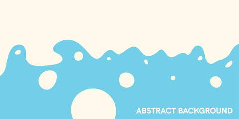 Poster - Modern poster fresh milk with splashes on a light blue background. Vector illustration.