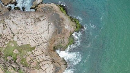 Wall Mural - AERIAL PICTURE WITH DRONE BEACH COSTÃO DA GUARDA DO EMBAÚ SUMMER SANTA CATARINA