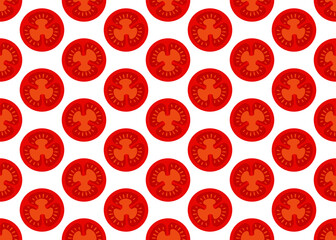 A tomato. Geometric seamless pattern for design.