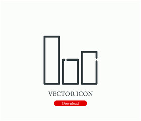 Poster - Diagram vector icon.  Editable stroke. Linear style sign for use on web design and mobile apps, logo. Symbol illustration. Pixel vector graphics - Vector