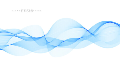 wave vector element with abstract blue lines for website, banner and brochure, curve flow motion ill