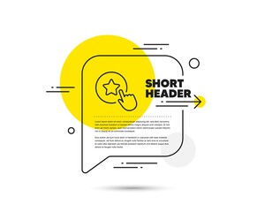 Poster - loyalty star line icon. speech bubble vector concept. bonus points. discount program symbol. loyalty