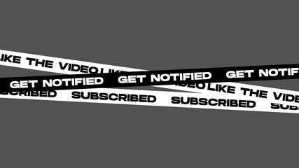 Wall Mural - 4k loop title for youtube. alpha channel. like the video , subscribe and get notified. 3840x2160.