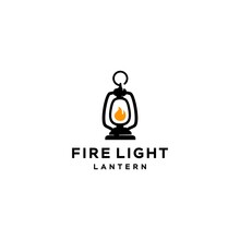 Lantern Logo, Classic Old Fashioned Lantern Post, Classic Lamp Logo Icon Design , Restaurant Vintage Logo Design Vector
