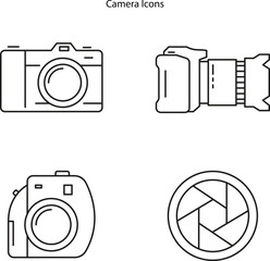Poster - Black Isolated Photo Camera Icon On White Background, Modern Flat Vector Camera Icon, Camera Icon, Eps10 Camera Icon, Vector Icon,