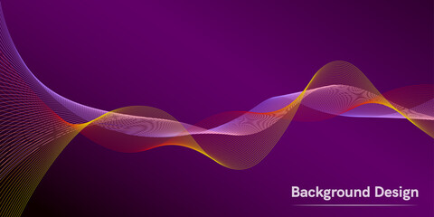 Fototapete - The wave of the many-colored lines. Creative line art. Vector illustration EPS 10. Design elements created using the Blend Tool. Curved smooth tape