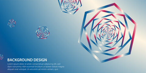 Poster - Abstract background with moving geometric shape effect. Vector Illustration EPS10.