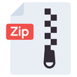 © Vectorslab - A flat design, icon of zip file