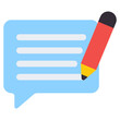 A flat design, icon of edit comment