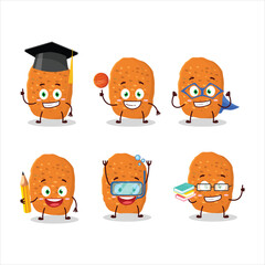 Sticker - School student of chicken nugget cartoon character with various expressions