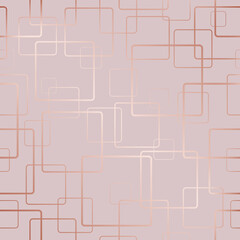 Poster - Elegant seamless pattern. Delicate geometric background. Pink abstract texture. Repeated rose gold patern for design prints. Repeating glitter pattern. Modern abstract wallpaper, gift wrapper. Vector