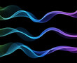 © Maryna Stryzhak - Vector abstract colorful flowing wave lines isolated on black background. Design element for technology, science, music or modern concept.