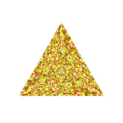 Poster - Abstract mosaic triangle symbol template - colorful vector element
