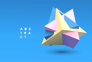 Fototapete - abstract 3d vector of geometric background. 3d concept illustration.