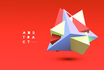 Fototapete - abstract 3d vector of geometric background. 3d concept illustration.