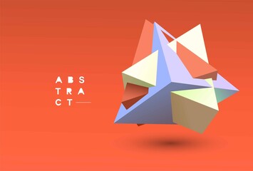Fototapete - abstract 3d vector of geometric background. 3d concept illustration.