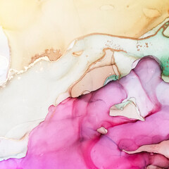  Hand-painted Pattern.  Liquid Red Splash. Vintage