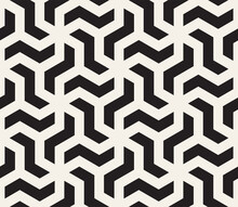 Vector Seamless Geometric Pattern. Simple Abstract Lines Lattice. Repeating Elements Stylish Background