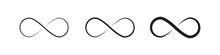 Infinity Symbol. Vector Logos Set. Vector Illustration.