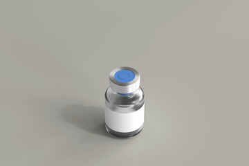 Wall Mural - Glass Vial Bottle 3D Rendering