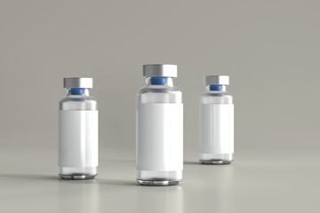 Wall Mural - Glass Vial Bottle 3D Rendering