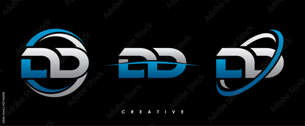 DD Letter Initial Logo Design Template Vector Illustration Stock Vector ...