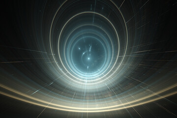Wall Mural - time warp, traveling in space. spacetime traveling concept. physical science