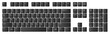 Computer keyboard with numeric keypad, black, US international layout