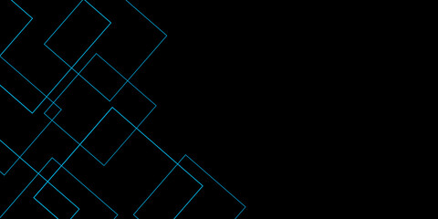 Leinwandbilder -  Abstract Blue Squares design background
