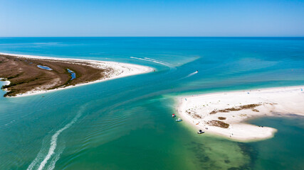 Fototapete - Caladesi Island And Honeymoon Island Aerial View In Florida
