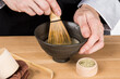 tea ceremony and Japanese matcha powder tea