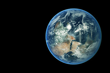 globe, on a dark background. elements of this image were furnished by nasa.