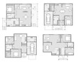 house layout blueprint vector apartment design project