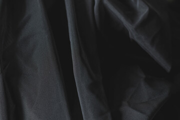 black smooth tulle fabric background