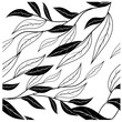 © graffiti2108 - Beautiful cartoon pattern with black branch on white background. Seamless vector texture. Seamless floral pattern.