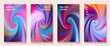 © SunwArt - Gradient spiral rotation cover page templates set.