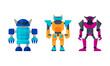 © Happypictures - Robot Transformer as Automated Action Figure Toy with Shifting Parts Vector Set