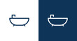 Bathtub icon illustration isolated vector sign symbol