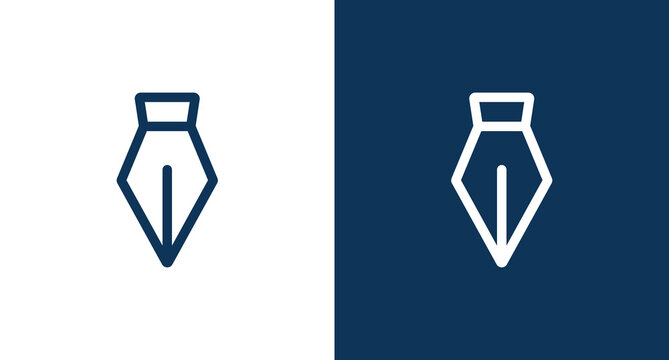Pen tool outline icon illustration isolated vector sign symbol