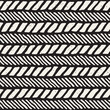 © Samolevsky - Simple ink geometric pattern. Monochrome black and white strokes background. Hand drawn ink texture for your design