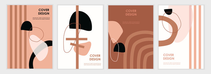 Wall Mural - minimalistic art. set of abstract templates for banners, posters, flyers, covers. vector illustratio